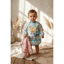 Eco Port Tinyguard Su Geçirmez Uzun Kollu Bebek Mama ve Aktivite Önlüğü 6-24 Ay - 2'li Set Bear & Traffi