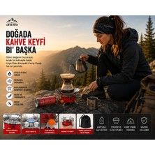 Likya Rota  Rüzgar Korumalı Kamp Ocağı 2800W Katlanabilir Kartuşlu Portatif Outdoor Ocak