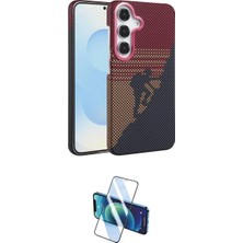 Marsilyan™- Galaxy A25 5g Kılıf Doruk Serisi - Siyah 3D Antistatik Cam Ekran Koruyucu