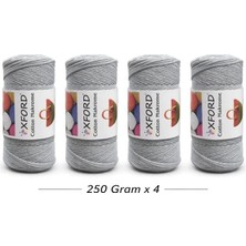 Oxford İplik Cotton Makrome 4'lü Paket NO:027 Gri