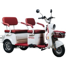 Stmax Elit Retro 3 Tekerli Elektrikli Moped - Kırmızı