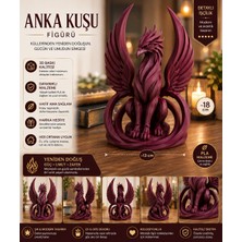 Saf Hobi Anka Kuşu Figürü – 3D Baskı Dekoratif Biblo | Mitolojik Phoenix Heykeli | Ev ve Ofis Dekoru
