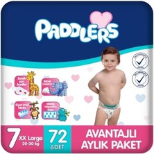 Bebek Bezi 7 Numara Xx-Large (20-30 Kg) 72 Adet – Aylık Paket, Yüksek Emicilik