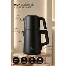 Kitchen Life Demzade Paslanmaz Çelik Elektrikli Çay Makinesi 1850-2200 W Kettle Çaycı Çay Seti