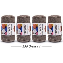 Oxford İplik Cotton Makrome 4'lü Paket NO:018 Kahverengi