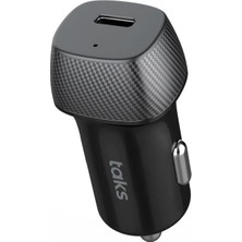 Taks CP01 30W Pd Usb-C Araç Hızlı Şarj Aleti, Siyah 5CP01S