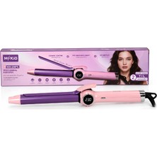 Mkio Seramik Uzun Saç Maşası 25 mm, LED Göstergeli, 100-230°C Ayarlanabilir Isı, 15 Saniye Hızlı Isınma,360° Dönebilen Güç Kablosu ,Bukle Maşası ,64W