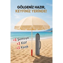 Düvenci Toptan Plaj Şemsiyesi + Kazık + Kılıf, Sabit Gölge Paketi