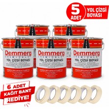 Demmerg Akrilik Esaslı Yol Çizgi Boyası 25KG - Kapalı Otopar, Fabrika ve Depo Boyası