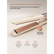 Mkio Dijital Ekranlı Isı Ayarlı Seramik Saç Düzleştiricisi, 100-230°C Ayarlanabilir Isı ,Seramik Plaka ,360° Döner Kablo - Saç Düzleştirici , 54W Hızlı Isınma