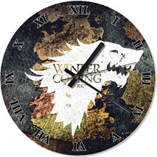 Nomikase Game Of Thrones Temalı 30 cm Çap Hediyelik Duvar Saati