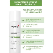 Veela Ac Control Cream – Akneli Ciltler Için Onarıcı Krem |%2 Salisilik Asit &%5 Niasinamid | Sivilce ve Leke Karşıtı Etkili Bakım