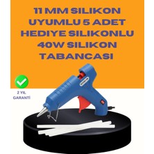 Uravas Store 40W Sıcak Mum Silikon Tabancası 5 Silikon Hediyeli Hızlı Yapıştırma