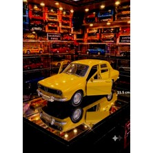 Oyuncak Sahili Oyuncak Sahili Renault Toros Klasik Nostalji Model 11.5cm Çekbırak Metal Araba Kapılar Açılır Koleksiyon Reno Model Metalic Sarı