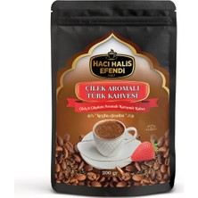 Hacı Halis Efendi Çilek ve Çikolata Aromalı Türk Kahvesi 200 gr Yumuşak Içimli Doypack