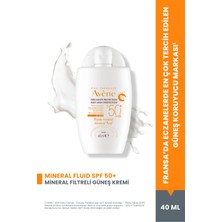 Avene Mineral Fluid SPF 50+ Hassas Ciltler için Ultra Hafif Güneş Kremi 40 ml