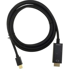 Mini Displayport To HDMI Kablo – 4K UHD 1080P Destekli, Tak Çalıştır, Ses ve Görüntü Aktarım Adaptörü, Laptop – Monitör – Tv Bağlantısı Için Dönüştürücü Kablo | 1.8 Metre | ZR167