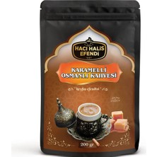 Hacı Halis Efendi Karamelli Osmanlı Kahvesi 200 gr Yumuşak Içimli Doypack Paket