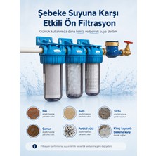 Aquatime Bina Girişi 10" Filtrasyon Sistemi | Ana Giriş Su Filtresi | Temiz ve Sağlıklı Su (Filtre Dahil)