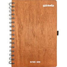 Shoplet 14X21 Spiralli Wood Kapak Defter