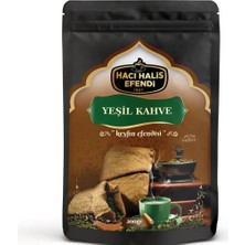 Hacı Halis Efendi Yeşil Kahve 200 gr Öğütülmüş Çiğ Kahve Çekirdeği Doypack
