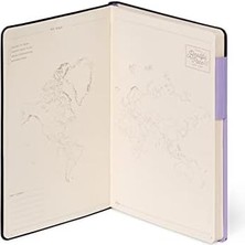 Shoplet - Not Defteri, Kareli, Medium, 192 Sayfa, Yumuşak Pu Cilt, Fsc® Sertifikalı Kağıt, Fildişi Kağıt, 90 G/m², Aylık Planlayıcı, Adres Defteri, Yer Işareti, 13 x 21 Cm, Renk Lavanta