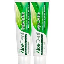 Shoplet Aloe Vera ile 3 Etkili Diş Macunu Florür ve Sls Içermeyen Doğal Beyazlık , 100 ml x 2 Adet