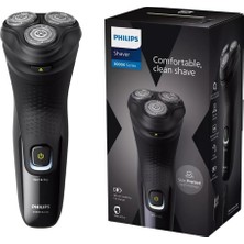 3000X Serisi Erkek Tıraş Makinesi, Powercut Bıçak Teknolojisi, 5d Esnek Başlık, Islak ve Kuru Kullanım, Hassas Düzeltici, Cilt Koruma Özellikli, X3021/00