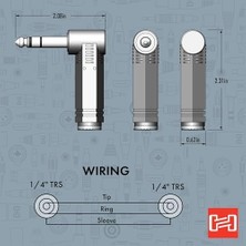 Shoplet 1/4 Inç Trs (F) - 1/4 Inç Trs (M) Sağ Açılı Çevirici (GPP-273)