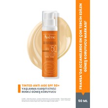 Avene Tinted Anti-Age SPF 50+ Yaşlanma Karşıtı Renkli Güneş Kremi Yüksek Koruma Anti-Aging Yüz Bakımı 50 ml