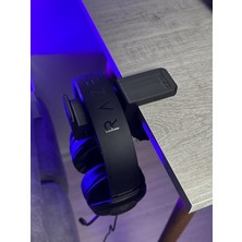 Shoplet Premium Siyah Masa Kenarı Kulaklık Standı – Shadow Edition V6 (Yeni Versiyon) | Kaydırmaz Keçeli, Ergonomik ve Güçlendirilmiş