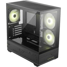MSI Msı Mag Pano M110R Mini Tower Micro-Atx Case (W/2X140MM Argb Fan (Reverse Blades Fan), 1X120MM Argb Fan, CA-MPAM11R)