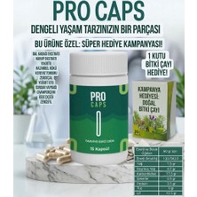 1 Kutu Takviye Edici Gıda Pro Caps 15’li Procaps / 1 Kutu Çay Hediyesiyle