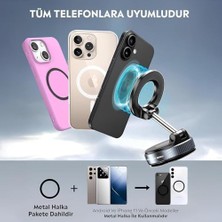 Shoplet X68 Mıknatıslı Vakumlu Araç Içi Telefon Tutucu Manyetik 360° Dönen Taşınabilir Çok Amaçlı Araba Tutacağı