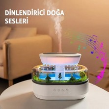Shoplet Yağmur Damlası Hava Nemlendirici - Aromaterapi Difüzör - 7 Renk Rgb - Dinlendirici Sesler - Sessiz Çalışma - Damlama Sesi - Otomatik Kapanma