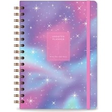 Shoplet A5 Spiralli Süresiz Renkli Planlayıcı Ajanda Motivasyon Sayfalı Galaksi