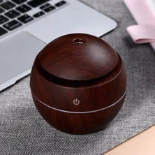 Shoplet 130 ml Hava Nemlendirici, Uçucu Yağ Aromaterapi Makinesi, Ev, Yatak Odası ve Ofis Için Yedi Renkli Işık ile Aroma Hava Difüzörü (Koyu Kahve)