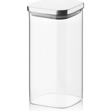 Shoplet Balsa 1400ML Sızdırmaz Vakumlu Metal Kapaklı Borosilikat Cam Kavanoz – Hava Geçirmez & Dayanıklı Gıda Saklama Kabı (10CM x 21CM)