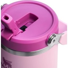 Shoplet Iceflow Flip Straw Tumbler Pipetli Termos Bardak, 0.89 Litre, Kiraz Çiçeği (Cherry Blossom)