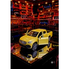 Oyuncak Sahili Mercedes Benz x Class Metal Kamyonet 11.5 cm Orjnal Diecast Çekbırak Koleksiyon Pıckup Kapıları Açılır Metalic Sarı
