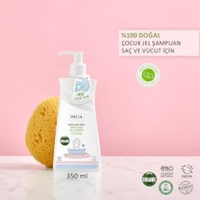 Shoplet %100 Doğal Organik Sertifikalı Bebek ve Çocuk Jel Şampuanı Saç Vücut Lavanta Konak Önleyici 350 ml