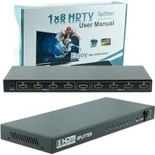 Shoplet Monte Lua 1 Giriş 8 Çıkış Port 1080P Fhd HDMI Dağıtıcı Splitter (8li Çoklayıcı)