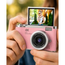 Uravas Store Profesyonel Çekim Için 48 Mp Kamera 18X Zoom Flip Ekran Dijital Kamera