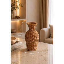 Rattan Hasır Dekoratif Vazo - Dekoratif Obje MLN-11430
