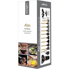 Shoplet Mikla Isıya Dayanıklı Yanmaz Yapışmaz 33 Parça Silikon Spatula Mutfak Seti Kırmızı