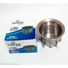 Shoplet Göçer Çelik Wc Matik Tuvalet Taşı Kapağı Krom Paslanmaz Çelik 1. Kalite