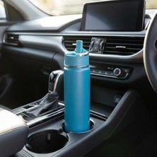 Shoplet 650 ml Paslanmaz Çelik Termos Matara - 4 Renk (Krem, Yeşil, Siyah, Mavi) - Sıcak ve Soğuk Tutan Sporcu Suluk ve Ofis Şişesi (Mavi)