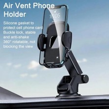 Shoplet Jouis Telefon Tutucu Araç Otomatik Klipsli Araba Telefon Tutucu Ayarlanabilir Cam ve Torpido Için Yüksek Kalite Tutucu
