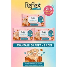 Reflex Care Evcil Hayvanlar Için Çok Amaçlı Hijyenik Temizleme Havlusu 50’li Bebek Pudralı 3 Lü Avantaj Paket