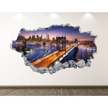 Kanvassepetinet Şehir ve Doğa Manzaraları Full Hd Baskı 3D Modern Duvar Sticker